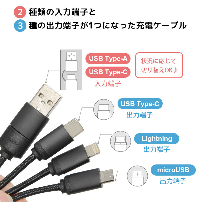 フラッシュマルチ充電ケーブル – ドムドムオンラインショップ