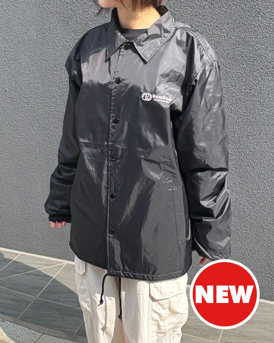 FTC ナイロンジャケット コーチジャケット 黒 青 M 刺繍 裏地総柄 FTC ナイロンジャケット コーチジャケット 黒 青 M 刺繍 裏地総柄