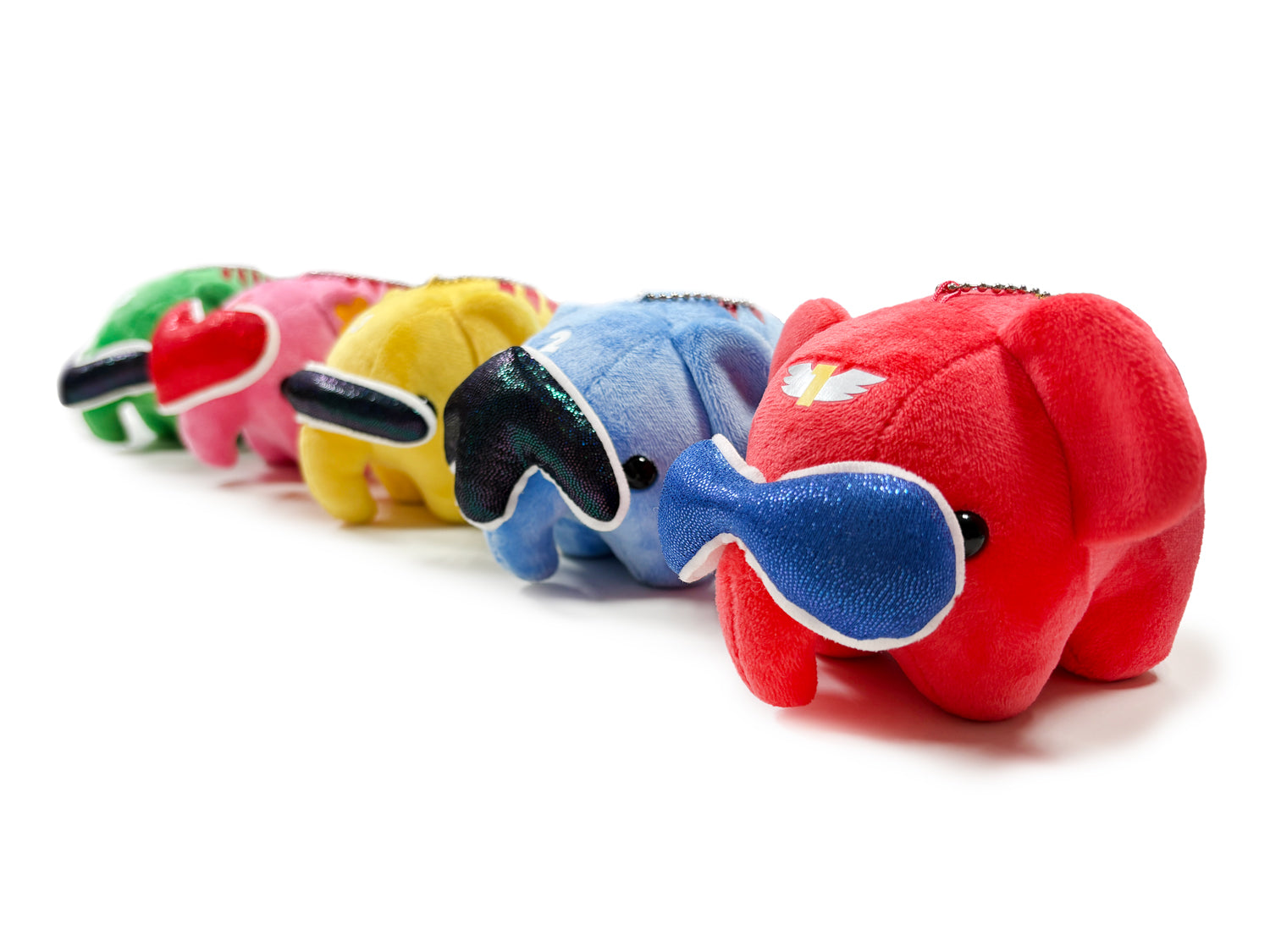 全スーパー戦隊展　どむぞうくん　ボールチェーン　5点セット どむぞうくんとなかまたち ボールチェーンぬいぐるみ 5色セット