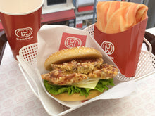 画像をギャラリービューアに読み込む, 食品サンプル「丸ごと！！カニバーガー」
