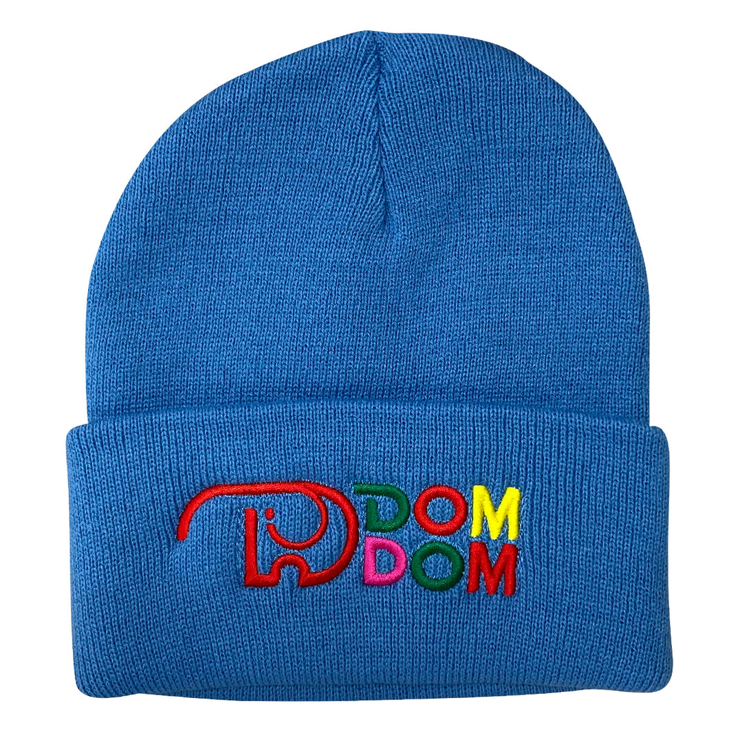 DOMDOM×SPINNS　DOMDOM ニット帽（ブルー）