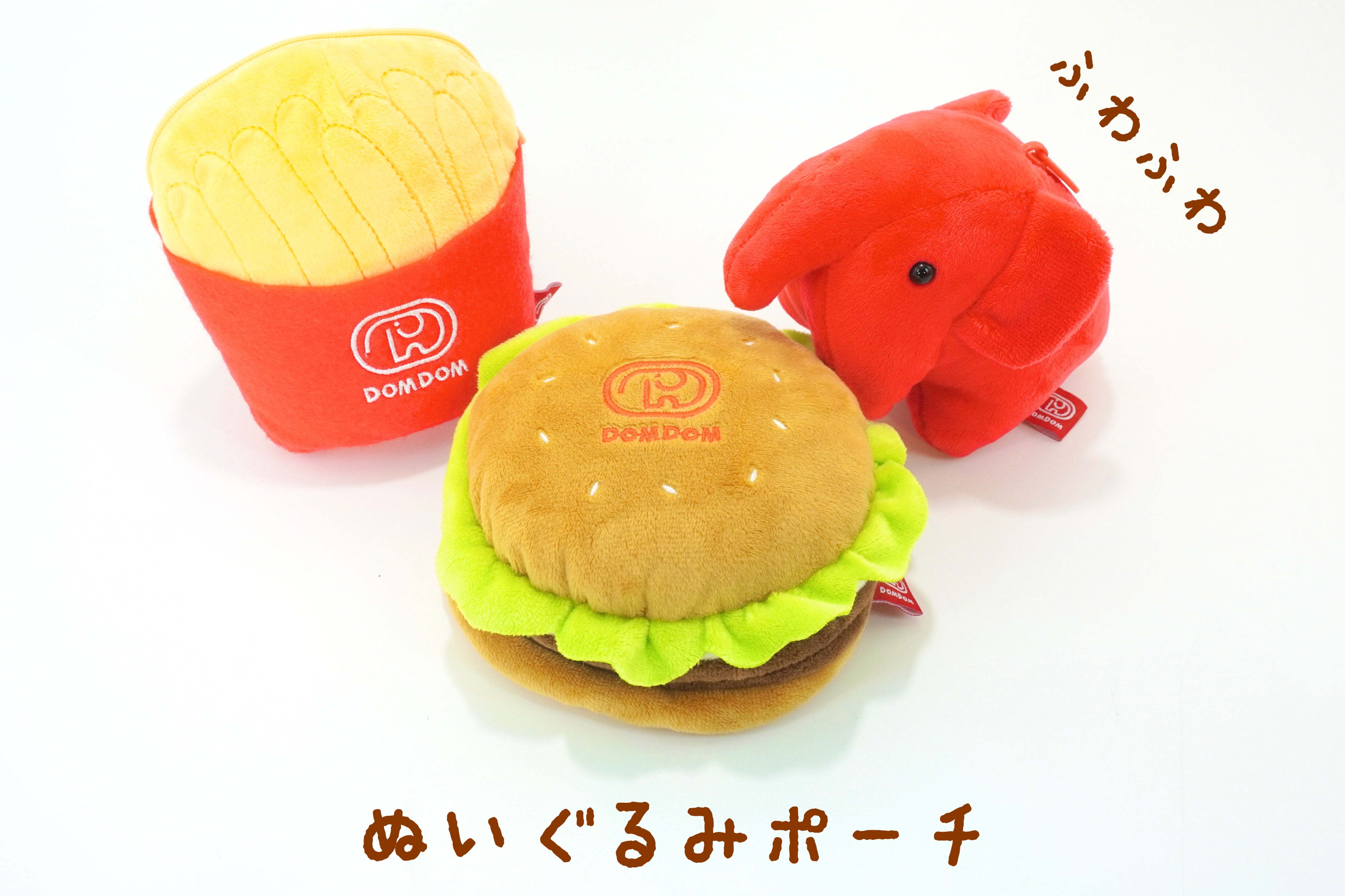 PIKACHU DINER ハンバーガー&ハート マスコット　ぬいぐるみ　ポーチ PIKACHU DINER ハンバーガー ハート マスコット ぬいぐるみ